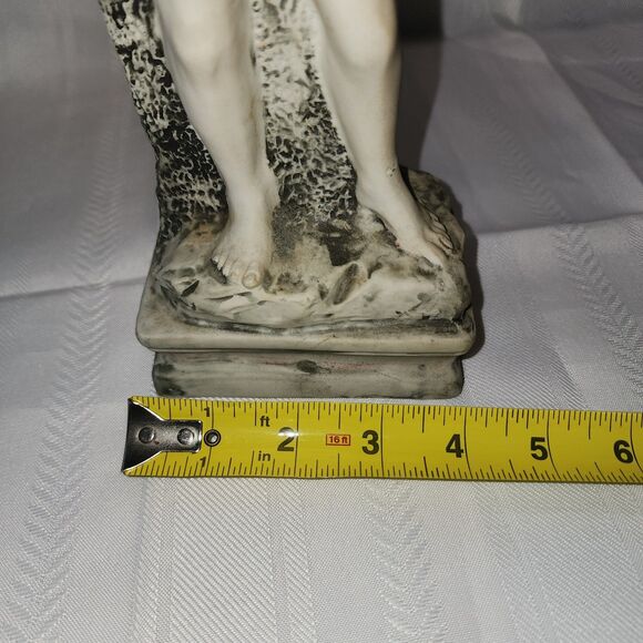 Vintage Decanter Statue David Michelangelo Handpainted Italy 13” Empty Vase - Picture 11 of 14